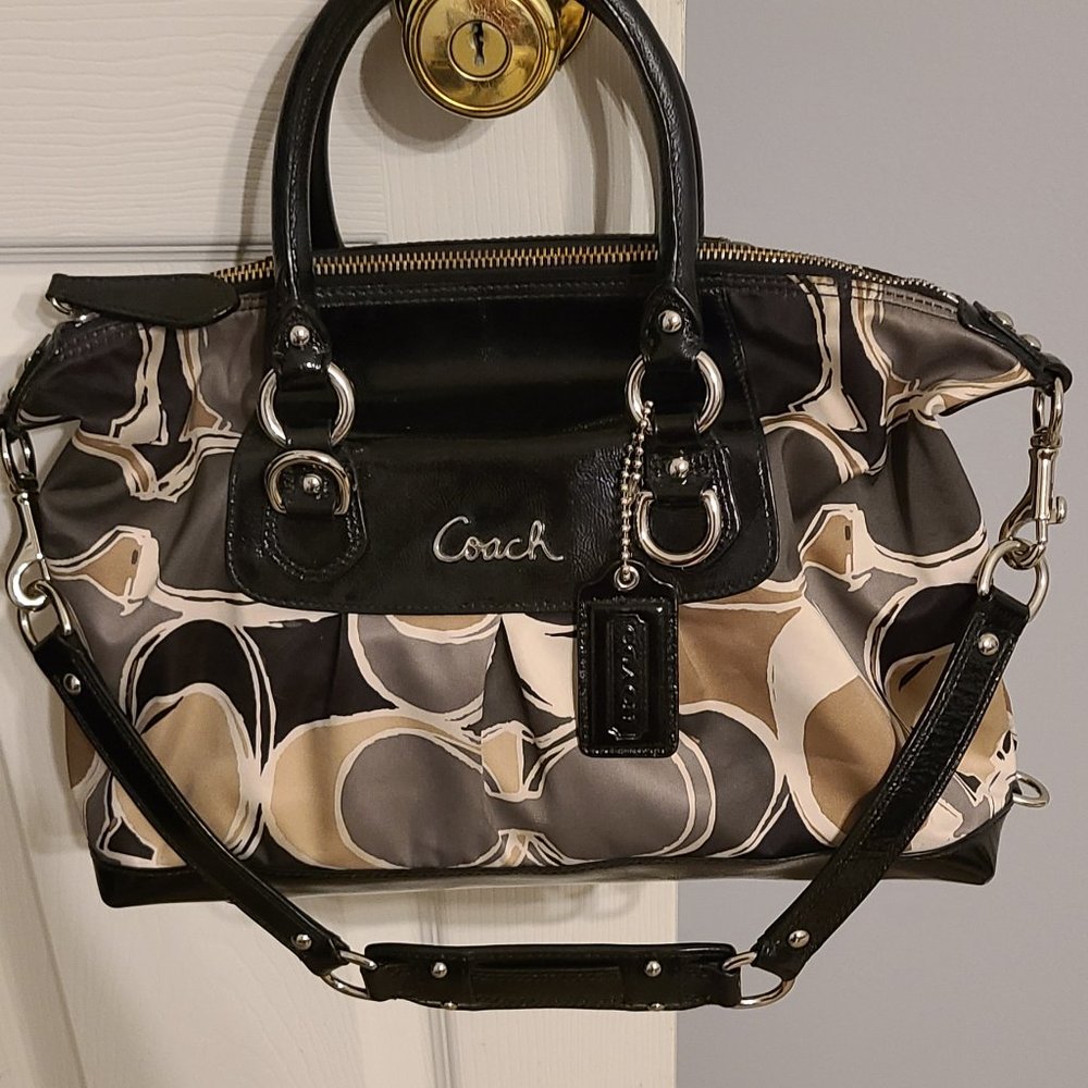 Coach Ashley Scarf Print Sateen Satchel F17650